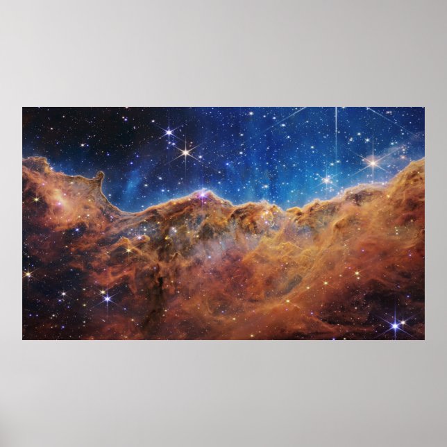 Poster Falésias Cósmicas Nebulosa Carina Espaço Telescópi (Frente)