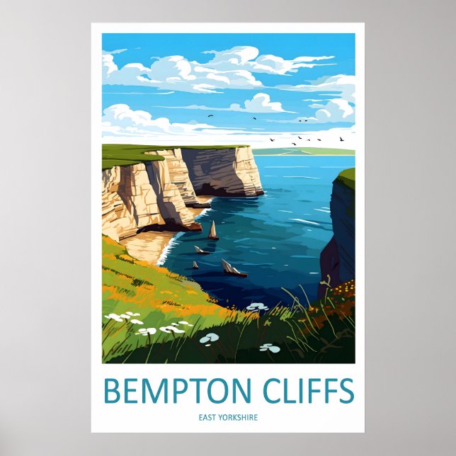 Poster Falésias de Bempton 1 (Frente)