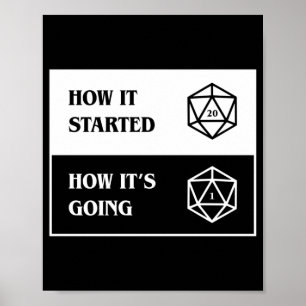 Poster Falha crítica D20 Dice como está ficando engraçado