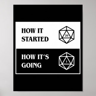 Poster Falha crítica D20 Dice como está ficando engraçado