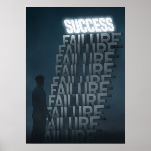 Poster Falhas no sucesso - Motivação do Hustle