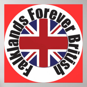 Pôster Falkland's Para Sempre Britânico