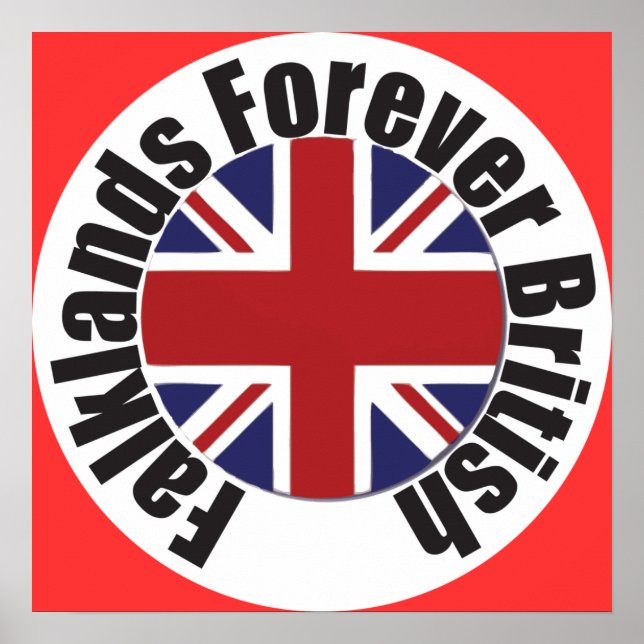 Pôster Falkland's Para Sempre Britânico (Frente)