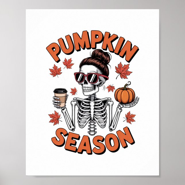 Poster Fall Autumn Pumpkin (Frente)