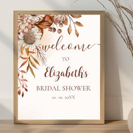 Poster Fall Birdal Shower Boho Style