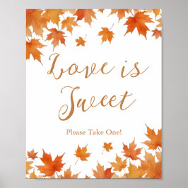 Poster Fall Chá de panela Love is Sweet Favor