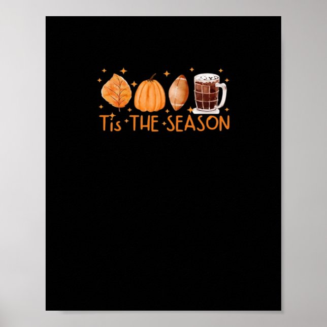 Poster Fall Coffee Cute Lover Halloween Bompkin Latri Dri (Frente)
