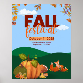 Poster Fall Fest Poster, Autumn, Holiday
