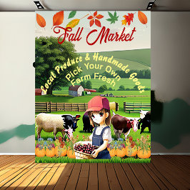 Poster Fall Festival Escolha Sua Fazenda Produto Fresco