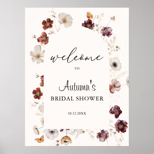 Poster Fall In Love Boho Autumn Welcome (Frente)