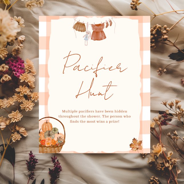 Poster Fall in love Chá de fraldas Pacifier Hunt Sinal (Criador carregado)