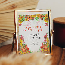 Fall Pumpkin Chá de fraldas Favoritos Sinal