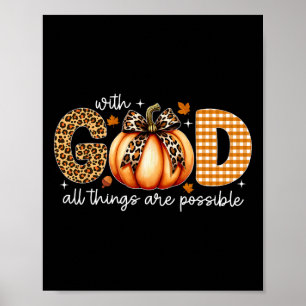 Poster Fall Pumpkin S For Women Jesus Christian Thankdom