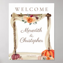 Fall Pumpkins Wedding Welcome