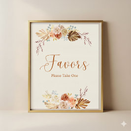 Poster Fall Rustic Favors Please Take One Bridal Shower