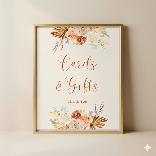 Poster Fall Rustic Terracotta Cards and Gifts (Criador carregado)