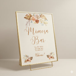 Poster Fall Rustic Terracotta Mimosa Bar