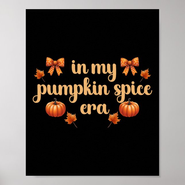Poster Fall Vibes - Ação de Graças em Meu Pumpkin Spice E (Frente)