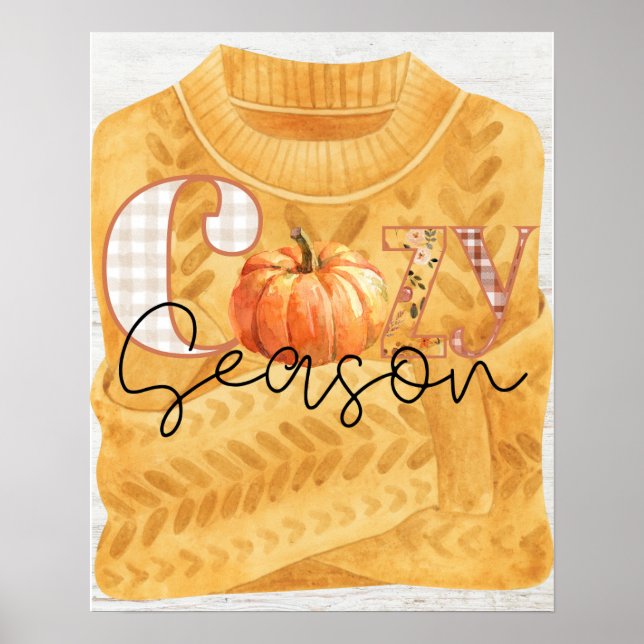 Poster Fall Wall Decor Cozy Season (Frente)