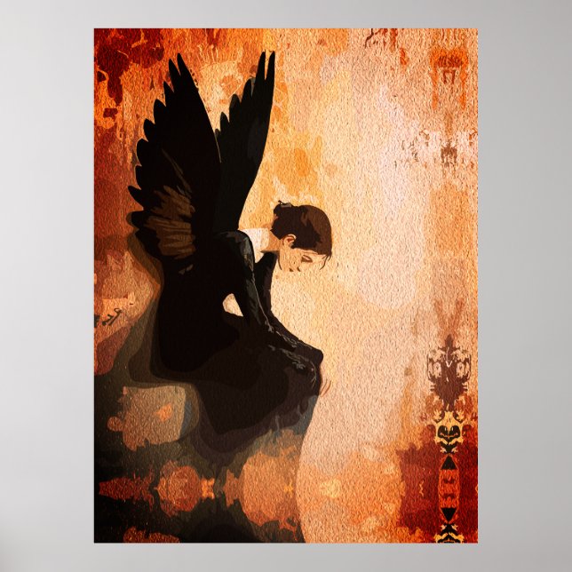 Poster Fallen Grace - Reflexão Melancólica do Anjo (Frente)