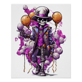 Pôster Falloween Mascarada Spooky Falloween