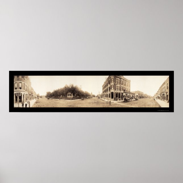 Pôster Falls City, NE Foto 1908 (Frente)