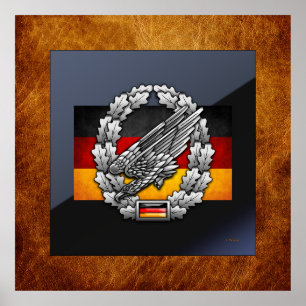 Poster Fallschirmjägertruppe Barettabzeichen