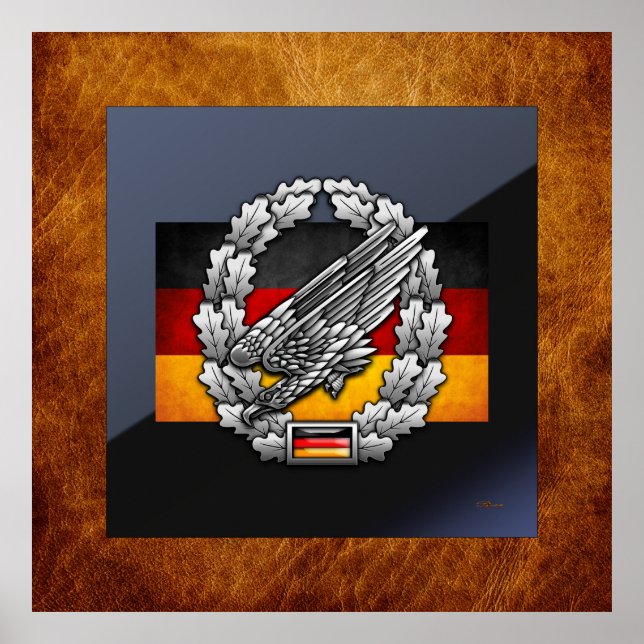 Poster Fallschirmjägertruppe Barettabzeichen (Frente)