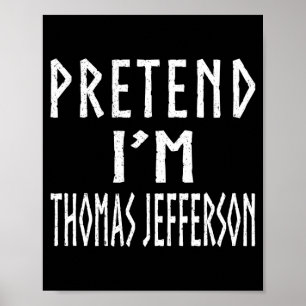 Poster Falso disfarce de Thomas Jefferson para o Hallowee
