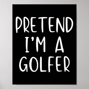 Poster Falso Fardamento de Golfista Halloween Simples Eng