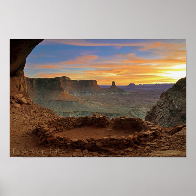 Poster Falso pôr do sol Kiva (Frente)