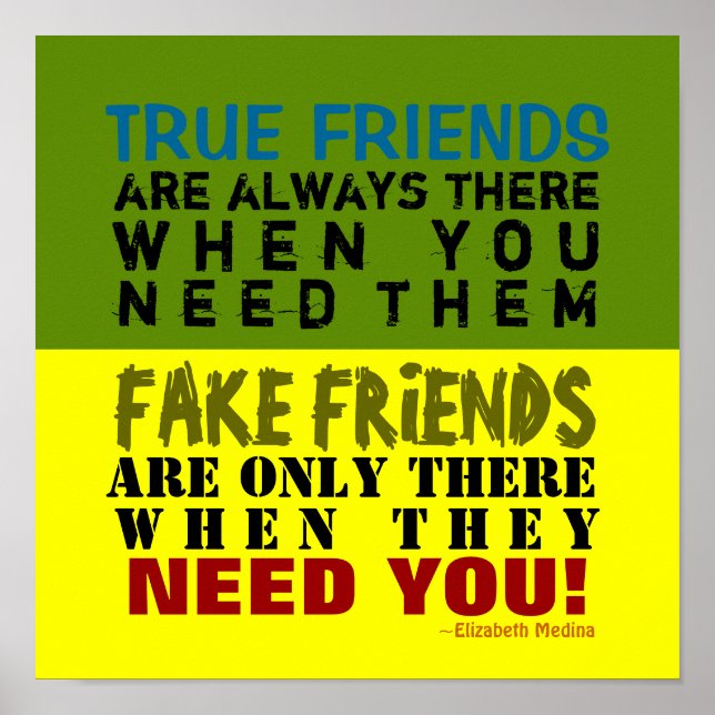 Poster FALSO vs VERDADEIRO ~ Cartaz 30x30cm (Frente)