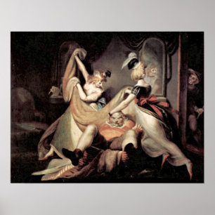 Pôster Falstaff na cesta de lavanderia por Henry Fuseli