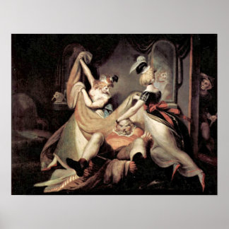 Pôster Falstaff no cesto da roupa de Henry Fuseli