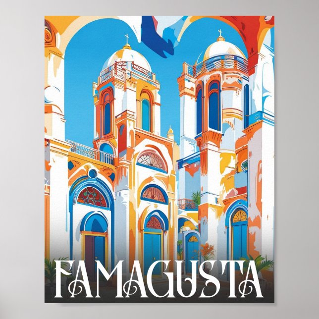 Poster famagusta chipre - chipre beija feriado (Frente)