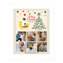 Família 6 Colagem Fotográfica Árvore moderna Feliz