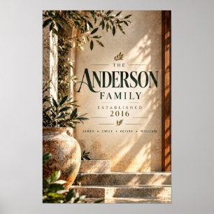 Poster Família Anderson Estabelecida em 2010 Personalizad
