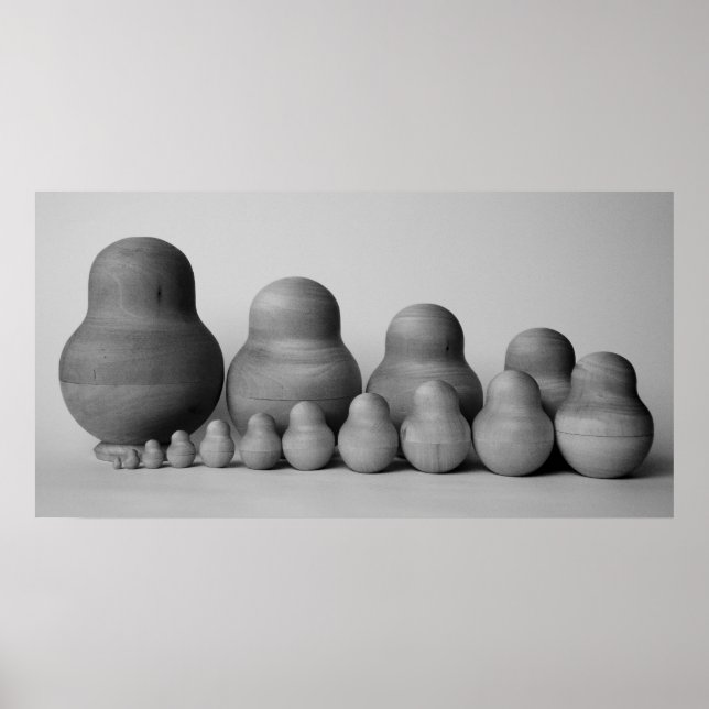Pôster família_b&w de matrioshka (Frente)