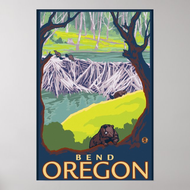 Poster Família Beaver - Bend, Oregon (Frente)