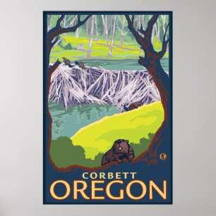 Pôster Família Beaver - Corbett, Oregon