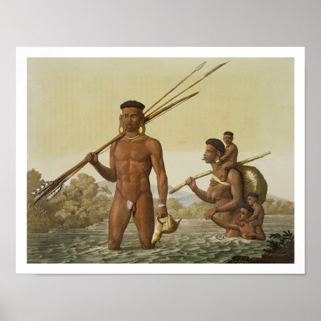 Poster Família Botocudos, Rio Grande, Brasil, de 'Le Cos' (Frente)
