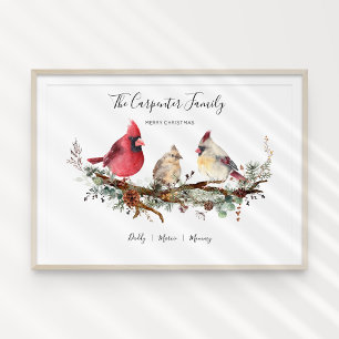 Poster Família Cardinal de Natal dos Três