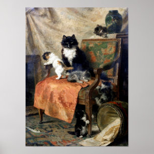 Poster Família Cat, Henriëtte Ronner-Knip