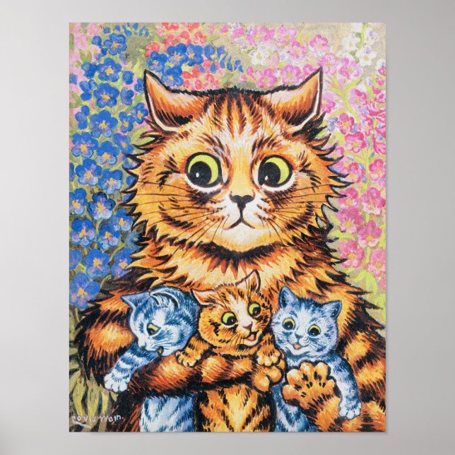 Poster Família Cat | Louis Wain | (Frente)
