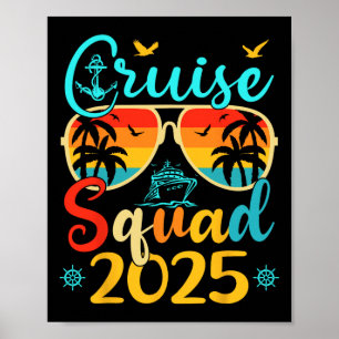 Poster Família Cruise Squad 2025 Summer Vacation Matching