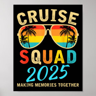Poster Família Cruise Squad 2025 Summer Vacation Matching