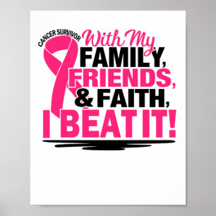 Poster Família de Amigos de Fé do sobrevivente de cânc