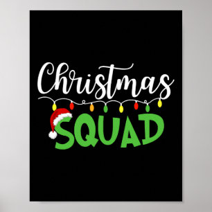 Poster Família de Árvores Xmas Divertidas no Quadrado Nat