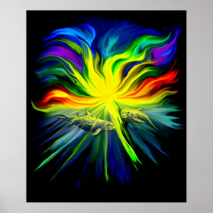 Poster Família de delfim no sol