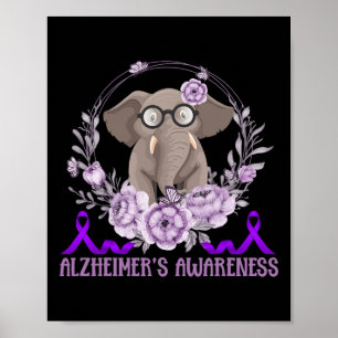 Poster Família de Elefante Fofa Apoio Heimerheimer 